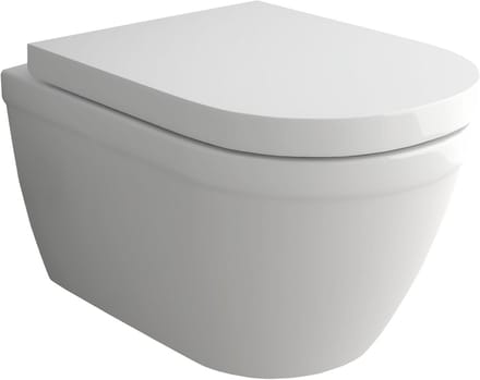Diepspoeltoilet Wandmodel zonder Spoelrand Keramiek Kort Compact