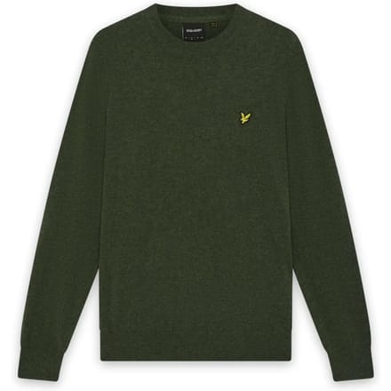 Lyle & Scott Lamswol Blend Ronde Hals Trui - Groen