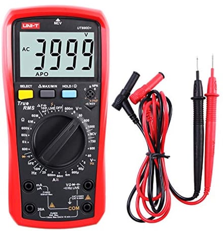 True RMS Voltmeter, Ampèremeter en Ohmmeter - AC/DC Stroom, Spanning, Weerstand, Frequentie, Continuïteit en Capaciteit Tester