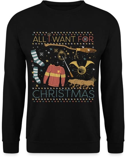Harry Potter All I Want For Christmas Kerstmis Sweater Heren
