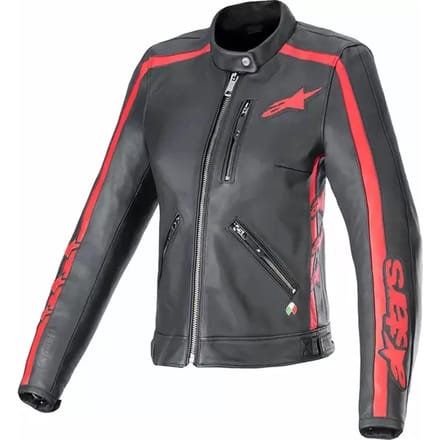 Leren motorjack voor vrouwen Alpinestars Dyno