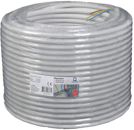 Q-Link Installatiebuis flexiplus slagvast 5/8 3x2.5mm2 grijs 100m