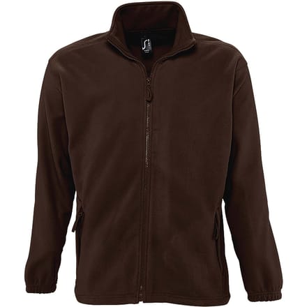 SOLS Heren North Full Zip Outdoor Fleece Jacket (Donkere chocolade)