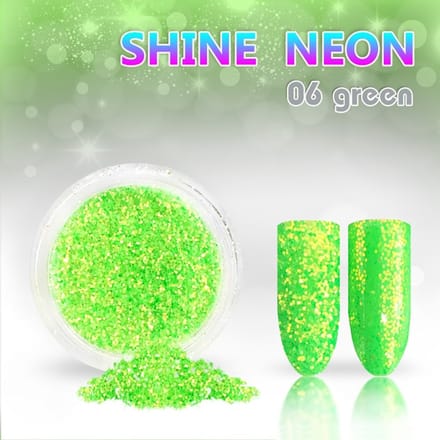 Allepaznokcie Shine Neon - Nagelpoeder - Groen - 2g - Glanzend Effect