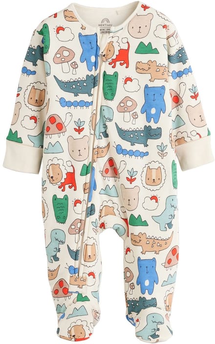 Next - Jongens - Pyjama met tweewegrits - Crème