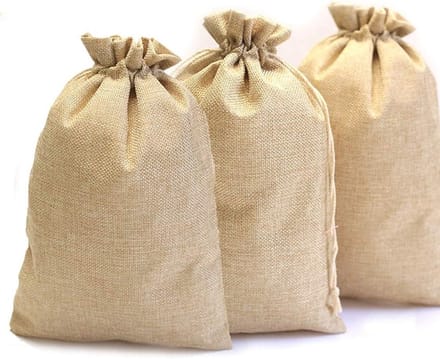 Solidchoice - Set van 12 Jute Tassen voor Adventskalender en Cadeaus