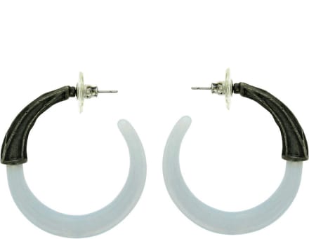 Behave - Oorbellen - Oorringen blauw modern design dames - 4 cm