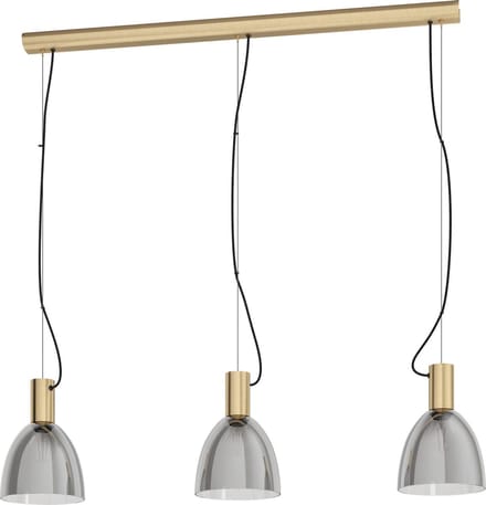 EGLO Lebalio Hanglamp - E27 - 112,5 cm - Zwart-Transparant
