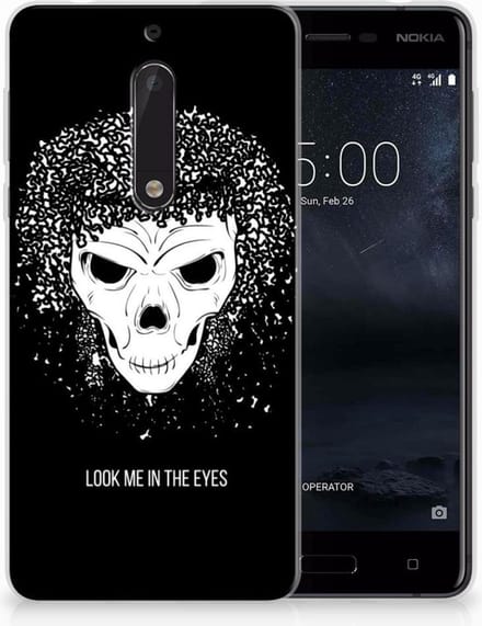 Silicone Back Case Nokia 5 Skull Hair