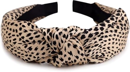 Knoop Diadeem / Haarband - Beige Cheeta | Polyester | Fashion Favorite