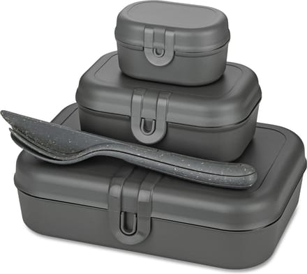 Bio Circulair Lunchbox & Bestekset Pascal Ready - Grijs