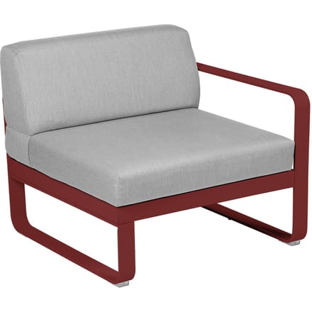 Fermob BELLEVIE Fauteuil Module rechts - 43 chili mat - 79 Flanelgrijs