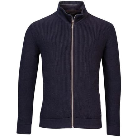 Baileys Vest Cardigan Zip Fine Structure Knit Navy / male