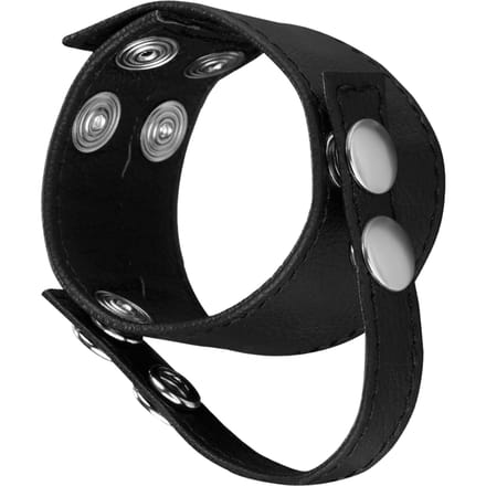 Rimba - Leren Penis Strap - Bandje over de Eikel - Zwart