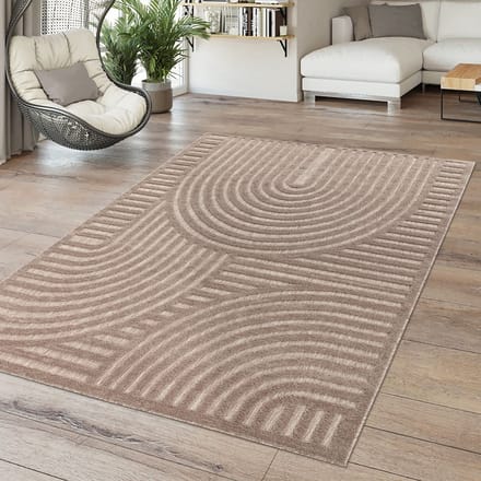 Binnen- en buitentapijt Eetkamer Weerbestendig Terras Etnisch Scandinavisch design 60 x 100 cm Rechthoek 60 x 100 cm Rechthoek beige