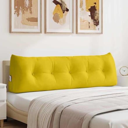 vidaXL - Rugkussen - Geel - 160 - x - 24 - x - 50 - cm - Fluweel