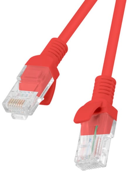 Lanberg PCU5‑10CC‑1500‑R – Netwerkkabel Cat5e UTP 15 m Rood (U/UTP, Fluke Passed)
