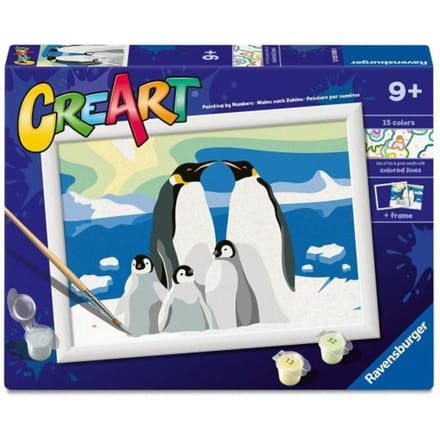 Ravensburger CreArt Paint by Numbers - Penguin Family