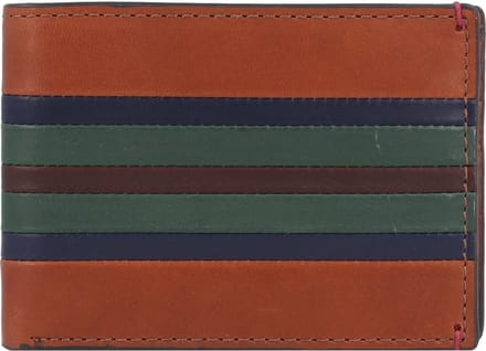 FOSSIL Portemonnee Bronson FPW Bifold Wallet Colorful Stripes Bruine