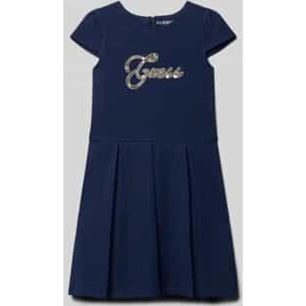 Mini-jurk met labeldetail