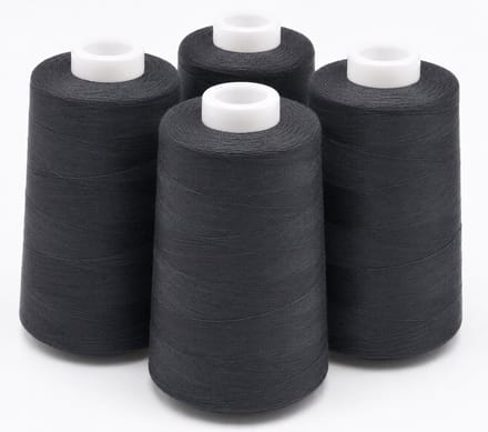 Polyester Overlockgaren – 4 Cones × 2700 m – Totaal 10.800 m – Donkergrijs 250