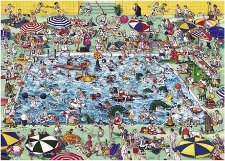 Puzzel - Legpuzzel Inlegpuzzel - Ontspanning - Wimmlige motieven - 27 x 20 inch - Geel