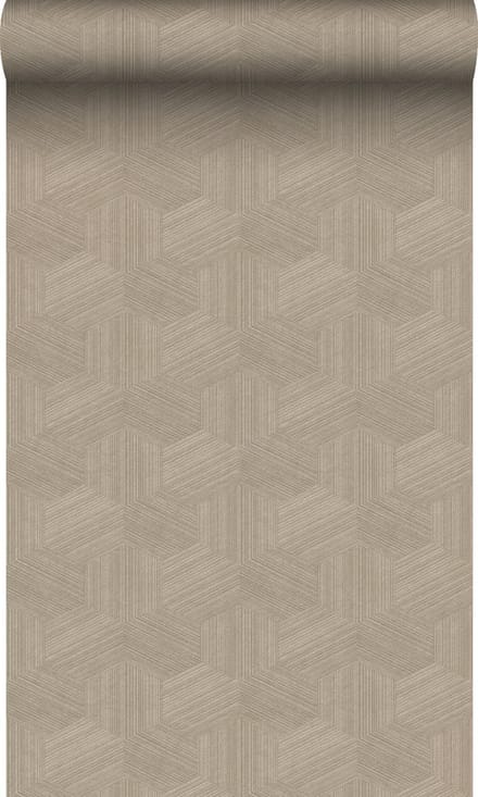 Origin Wallcoverings behang grafisch 3D motief beige - 50 x 900 cm - 347994