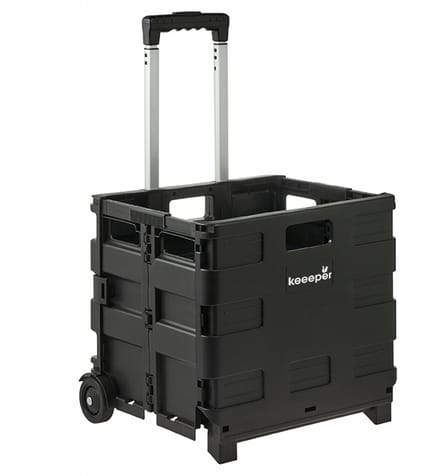 Keeeper Olli - Trolley op Wielen - 65L - Zwart - Kunststof