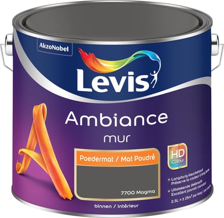 Levis - Ambiance Mur Poedermat - Magma - 2,5 L