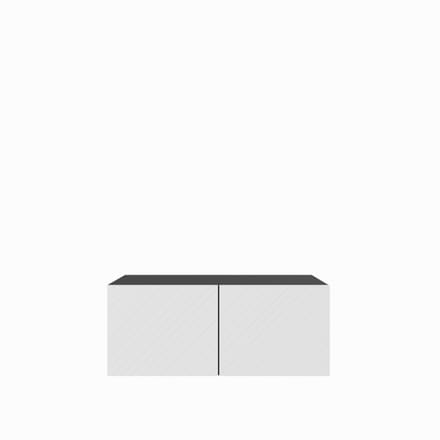 TV-kast Kaja 1x100 cm (zwart + wit)