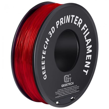Geeetech - TPU Transparant Red (1.75mm - 1kg)