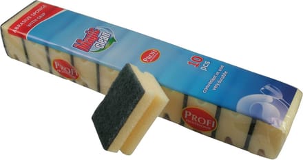 Magic Clean Ergonomische schuurspons met grip - 4.5 x 9 x 6.5 cm - 10 stuks