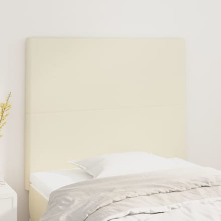 vidaXL - Hoofdbord - crème - 100x5x118/128 - cm - kunstleer