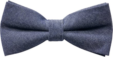 Diepblauwe Denim Voorgebonden Vlinderdas