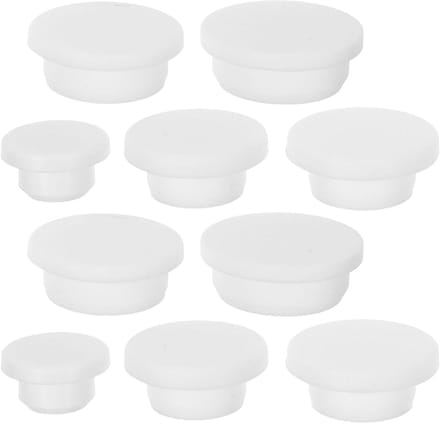 Siliconen Afvoerpluggen - Badstop Set - Lekkages Dichten - Veelzijdige Maten - 10 Stuks - Wit