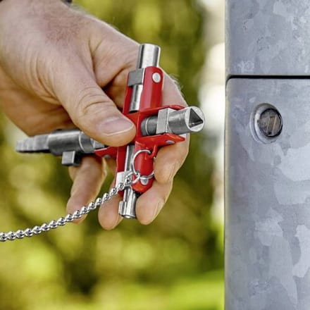 Knipex 00 11 06 V01 Schakelkastsleutel met 9 profielen - vlakken-vierkant