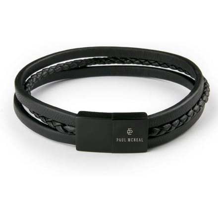 Paul McNeal MB0002BB Lederen Armband Lengte 21cm
