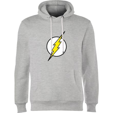 Justice League Flash Logo Hoodie - Grey - S