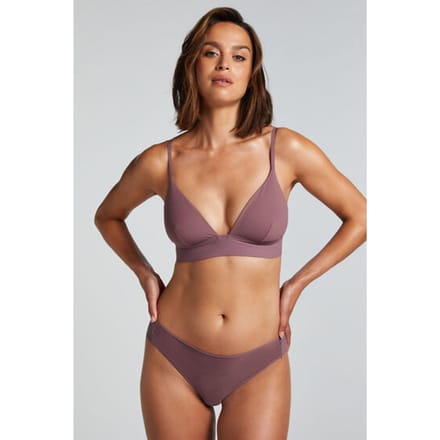 Hunkemöller Dames Lingerie Invisible brazilian Stripe mesh - Paars - maat S