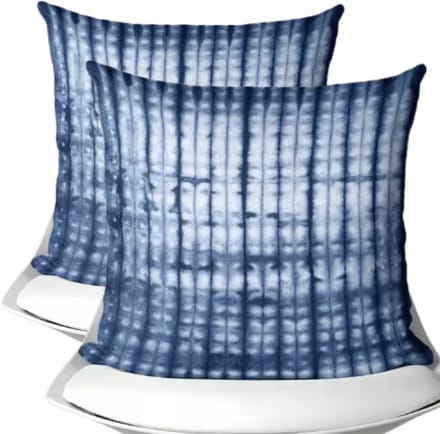 buitenkussen hoes 2stuks blauw-wit design7