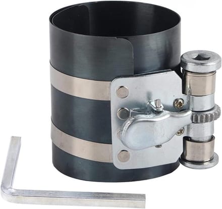 Zuigerveer Compressor - Zuigerring Tang - Motor Reparatie - Verstelbare Veiligheidsschroef - 3 inch - Zwart
