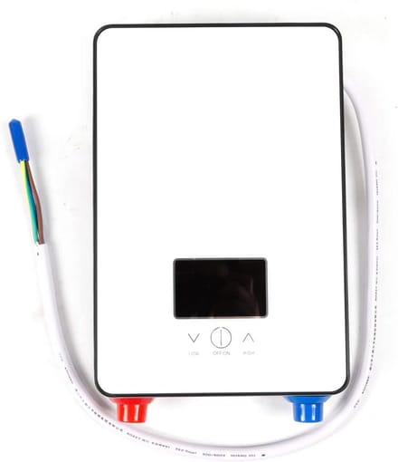 Elektrische boiler - Doorstromer - Direct warm water - Instelbare temperatuur - 19x19x28 cm - Wit
