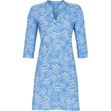 Gebloemd Ringella nachthemd blauw - Blauw - Maat - 48