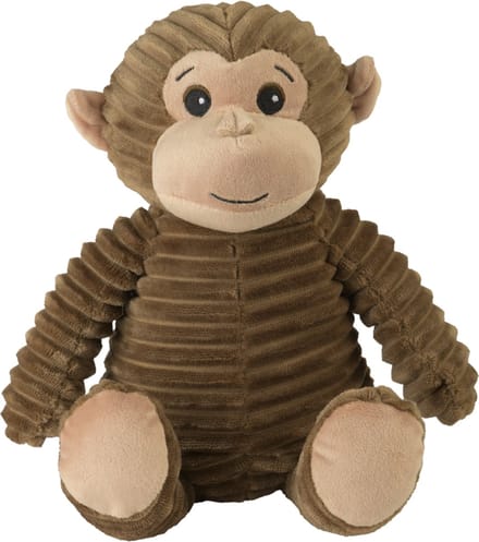 Warmies warmte/magnetron knuffel aap - bruin - 30 cm - pittenzak - opwarm knuffel