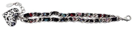 Behave - Armband bloemenkoord met hartbedel - Romantische stijl