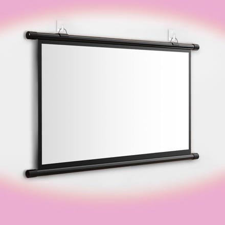 Projectiescherm Handmatig - Filmscherm Buiten - Thuisbioscoop Ervaring - Brede Kijkhoek 178° - 50 Inch 4:3 - Wit