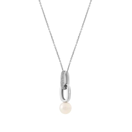 Orphelia Dames 925 Sterling Zilveren Hanger met Ketting - Wit ZH-4451