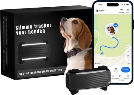Aura® GPS Tracker hond - GPS Tracker - GPS Trackers - Zwart - ‎8cm x 3cm x 2cm