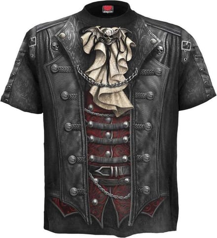 Spiral Heren Tshirt -S- GOTH WRAP Zwart