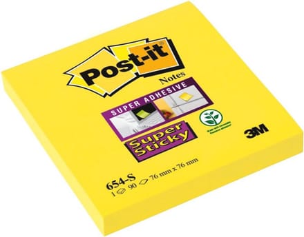 Super Sticky Gele Notities 76 x 76 mm - 540 Vel